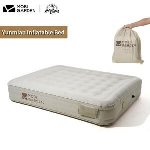 MOBI GARDEN 두꺼운 PVC 팽창식 매트리스 야외 휴대용 내장 펌프 에어 베드 고탄성 캠핑 하이킹 35-38cm