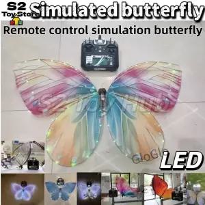 마법의 LED RC 나비 드론 다채로운 날개를 가진 비행하는 생체모방 곤충 결혼 프로포즈 생일 파티 장식에