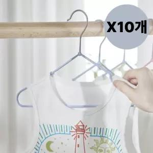 코드86 옷걸이 미끄럼방지 튼튼한철제 아동용 블루10p