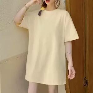 루즈핏 크림 반팔티 베이직 꾸안꾸 데일리 원피스티 블랙