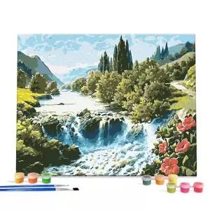 [아트박스]/아이러브페인팅 DIY캔버스형 그림그리기 40x50cm 봄의계곡