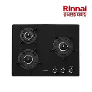 [전국설치] 린나이 3구 펄크리스탈 가스레인지 빌트인 가스렌지 RBR-P3500 HY