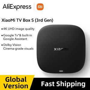 샤오미 TV 박스 S 3세대 글로벌 버전 4K 울트라 HD 블루투스 5.2 Wifi6 2GB+32GB ROM 구글 어시스턴트 미디