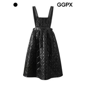[GGPX]민소매 백 밴딩 퀼팅 패딩 원피스 (GPBOP015F)