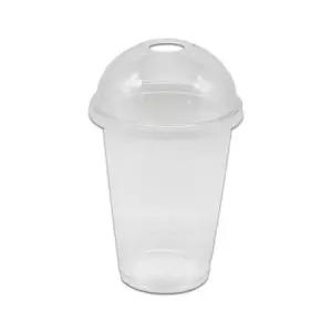 투명 PET 아이스컵 +돔뚜껑 세트 470ml 16온즈 92파이 100개