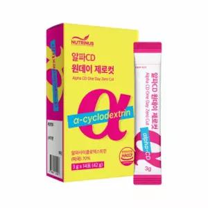 뉴트리너스 알파CD 원데이 제로컷 3g 수용성 식이섬유 알파시클로덱스트린 14포, 1개