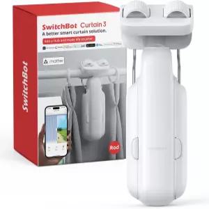 SwitchBot 2025 자동 커튼 오프너 3 로드-블루투스 리모컨 WiFi 및 APP 컨트롤 업그레이드된 고성능 Alexa