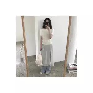시스루 레이어드 슬립 쉬어 쉬폰 뷔스티에 롱 원피스 EY5WO401