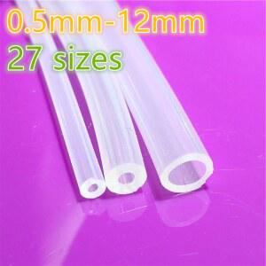 1 미터 27 크기 0.5mm ~ 12mm 식품 등급 투명 실리콘 튜브 고무 호스 물 가스 파이프 Dropshipping 손실로 판매
