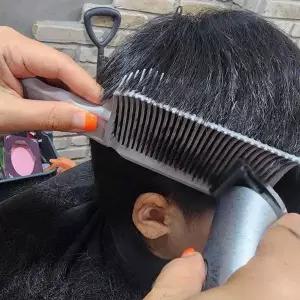 [셀러에이드]남성 미용 커트빗 옆머리 셀프 이발빗 1개 미옹실 이발 가이드