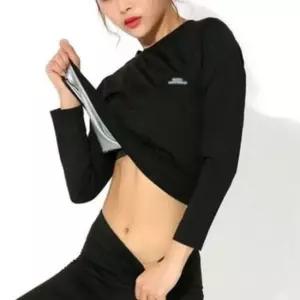 여성 땀복 티셔츠 여성 긴 팔 땀복 다이어트 트레이닝 운동복 상의 피트니스 필라테스복 에어로빅 워밍업