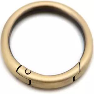 O 링 스프링 오프닝 스냅 트리거 클립 버클 2개 세트 참 파우치 제작 (브러시드 황동 1 1/2인치)