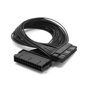 ATX 24핀 - 마더보드 전원 연장 케이블 (남성-여성) PSU 파워 서플라이 코드 (PC 컴퓨터 케이스용)