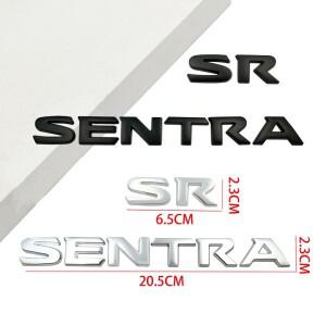 3D 금속 SR SENTRA 로고 2012-2018 영어 문자 라벨 수정 자동차 스타일링 스티커 액세서리