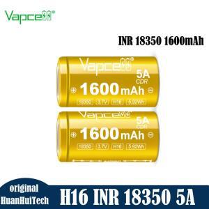 Vapcell H16 INR 18350 1600mah 5A 3.7V 리튬 이온 배터리 전원 장난감용 충전식 셀