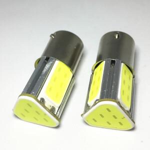 2pcs p21w ba15s 1156 led 4 COB 브레이크 라이트 화이트 레드 자동차 역방향 테일 전구 후면 턴 신호 램프