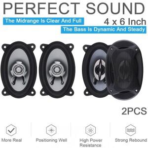 차량용 HiFi 동축 스피커, 자동차 도어, 오디오 음악 스테레오, 풀 레인지 주파수 서브우퍼, 4x6 인치, 150