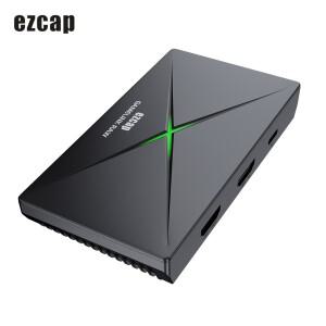 Ezcap333 4K 비디오 캡처 카드 SB3.0 게임 라이브 스트리밍 및 마이크 라인 포함 최대 1080 p120 또는 2160