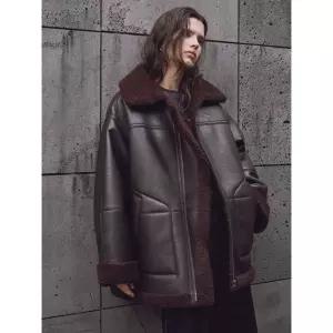루에브르 Oversized Shearling Mouton Jacket SM5WJ404-93 5660061