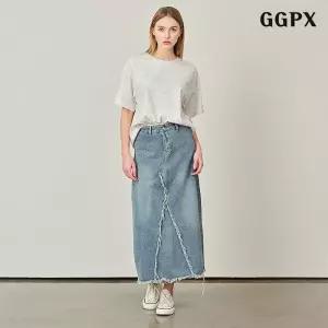 GGPX 데끼 절개 롱 데님 스커트 GPAWH009D LE1219528954