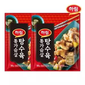 주식회사 하림 통가슴살 탕수육 390g 2팩
