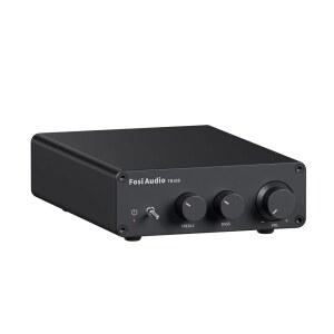FOSI AUDIO TB10D 2채널 스테레오 앰프 CLASS D 미니 파워 통합 앰프 600W 패시브 스피커 / 베이스 셰이커 홈 오디오 컴포넌트 데스크탑 리시버 TPA3255 트레블 컨트롤 포함