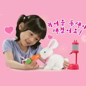 토끼키우기 아기토끼 반려인형 움직이는 토끼인형 작동완구 여아선물 아동