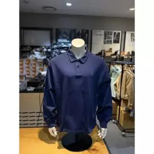 팀버랜드 A6NBR 451 로고 폴로 롱슬리브 셔츠 네이비