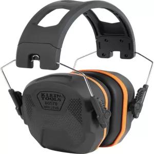 Klein Tools 60570 청력 보호용 귀덮개 NRR 27dB 소음이 심한 작업 현장용 초슬림 머리 전체 착용 조절형