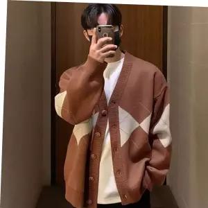 남성 브이넥 훈훈 댄디 널널 오버핏 가디건 자켓