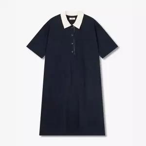 [STUDIO TOMBOY][26여름]배색 카라넥 반팔 원피스(9176241983)