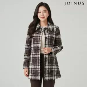 조이너스 체크 패턴 카라 코트_JABW1-WCH260