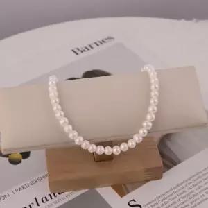 천연양식진주 2 3 4 6 8mm 못난이진주목걸이 NS055N