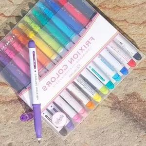 파이롯트 지워지는 싸인펜-프릭션 컬러펜 COLORS 12색 볼펜 다이어리꾸미기 캘리그라피펜 EAD2D