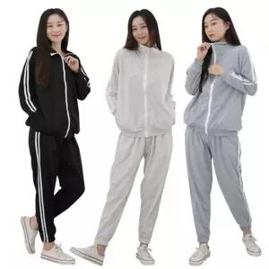 여성 2선 집업 상하세트 밴딩 트레이닝세트 조거팬츠