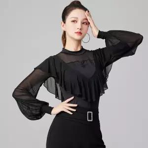 셔링 리본 반팔 블라우스 얇은 긴팔 선택 셔츠 스타일 크롭