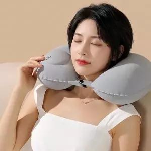 펌프 일체형 휴대용 목쿠션 여행용 에어쿠션 목베개