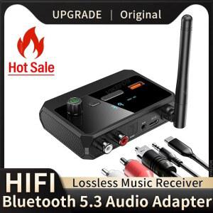 NFC 블루투스 5.3 오디오 리시버 3.5mm AUX RCA USB U 디스크 TF H F 스테레오 음악 무선 어댑터 자동차 키트 스피커 앰프용 마이크 포함