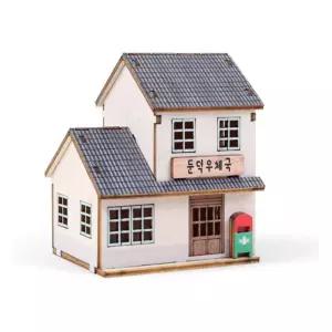 세온샵 모형제작 미니어처 조립키트 둔덕우체국 건물미니어처 집모형 디오라마재료