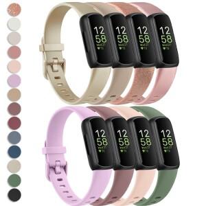 Fitbit Inspire 3 밴드 용 실리콘 시계 스트랩 교체 조절 식 스포츠 손목