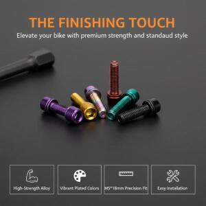 M5x18mm 산악 자전거 스템 볼트 육각 헤드 티타늄