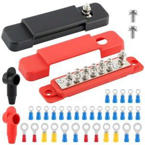 Power Distribution Blo 12V Screws Volt Ter nal Stud Battery Bar12 Bus Busbar 150A Marine 14