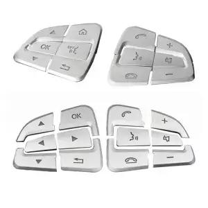 자동차 스타일링 핸들 단추 커버 트림 스티커 메르세데스 벤츠 GLC X253 C 클래스 W205 CLA GLA A