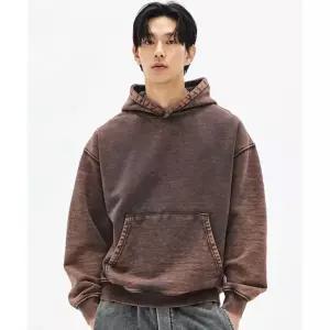 소버먼트 SOVERMENT 890G 컷 블리치 후드-에시드 챠콜 브라운-