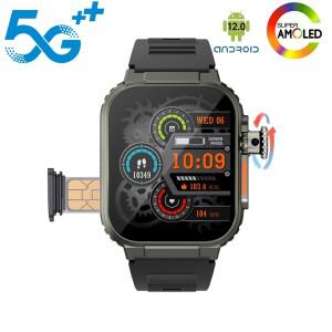 S12 울트라 MAX 5G LTE 스마트워치 안드로이드 12.0 2.29인치 AMOLED 디스플레이(200) °   회전식 카메라