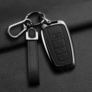 토요타 프리우스 캠리 코롤라 CHR RAV4 랜드크루저 프라도 키체인 액세서리용 적합한 아연 합금 자동차 키