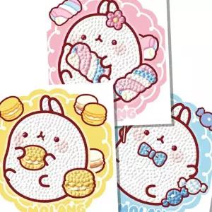 (다올)몰랑이 마카롱 스티커형 보석십자수 3종
