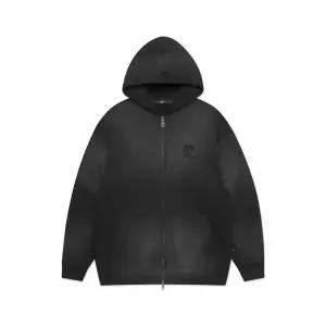 LMC GOTHIC WASHED ZIP-UP HOODIE black 2251219