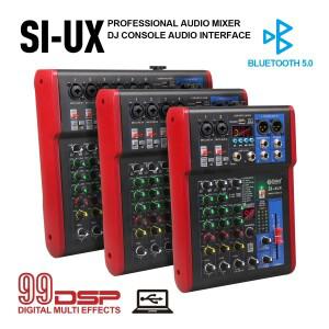 휴대용 오디오 믹서 99 DSP 디지털 효과 블루투스 5.0 USB 튜너 DJ 콘솔 노래방 음악 축제용 4 6 8 채널