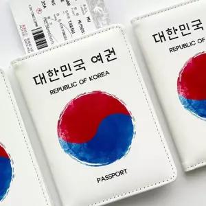 (올핀)태극기 여권 케이스 안티스 LM-0678 가죽 RFID 차단
